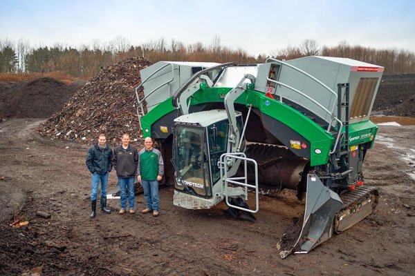 The Komptech Topturn windrow turner has made composting at Hammond Farms much more efficient.