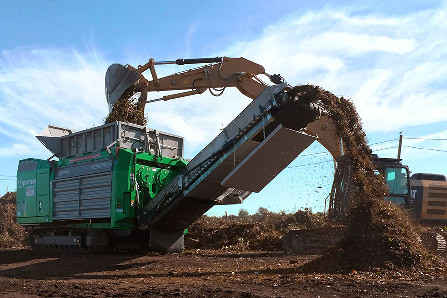 Komptech Crambo shredder and Topturn compost turner, the industry