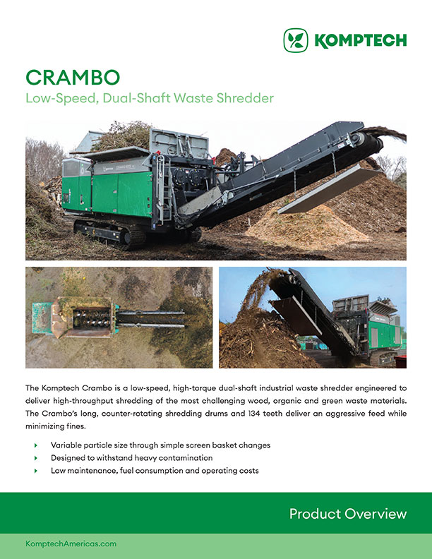 Crambo dual-shaft shredder product sheet