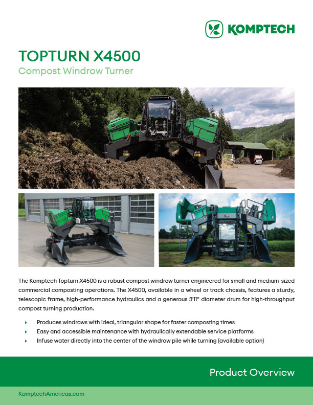 Topturn X4500 compost windrow turner product sheet