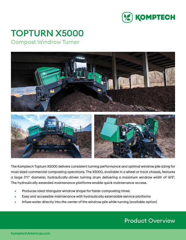 Topturn X5000 compost windrow turner product sheet