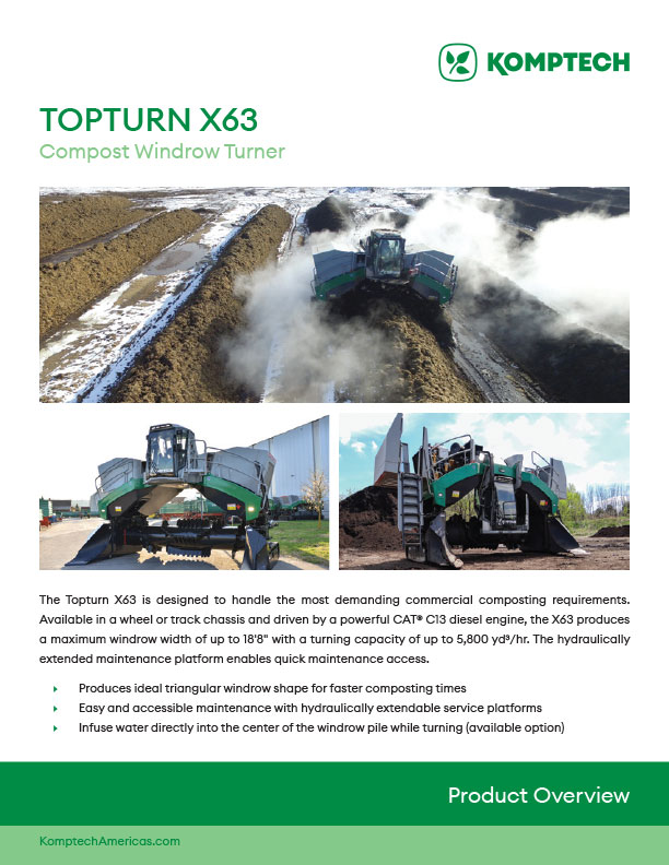 Topturn X63 compost windrow turner product sheet