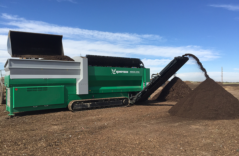 Nemus 2700 screening mulch into two fractions