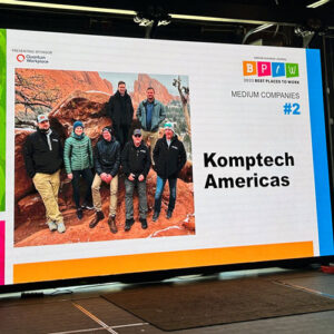 Komptech Americas is awarded Best Place to Work Award in 2023 by Denver Business Journal.