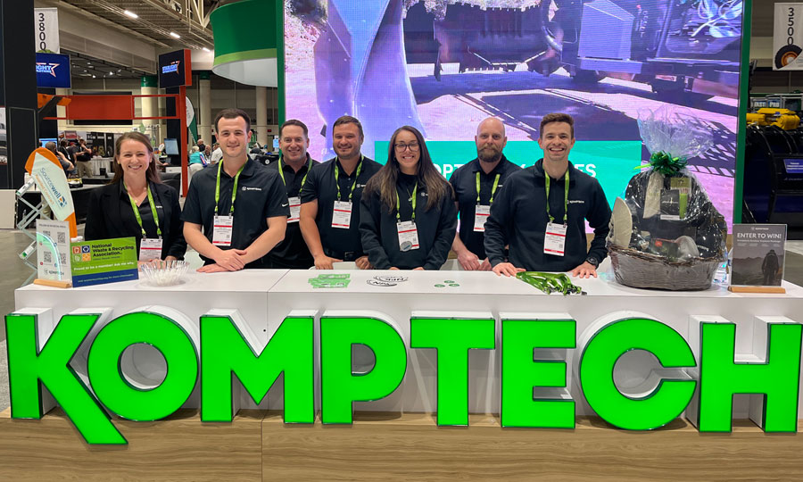 The Komptech Americas team at WasteExpo 2023.